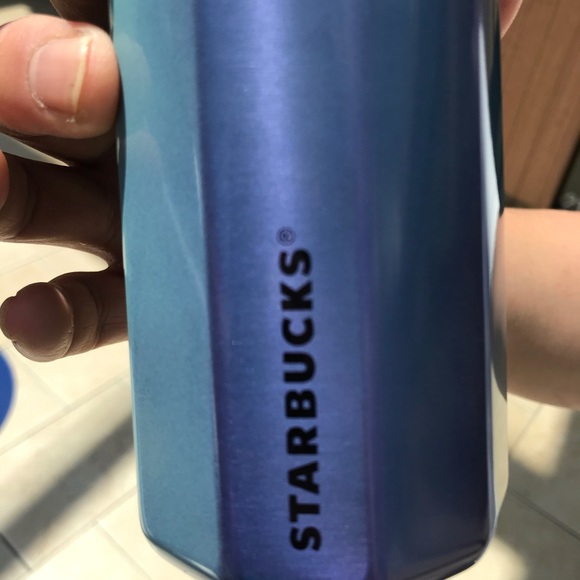 NWT Starbucks Ombré Green Blue Decagon Tumbler - Picture 3 of 4